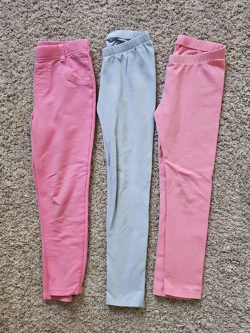 Set Of 3 - Girls' Stretchy Full Length Leggings
